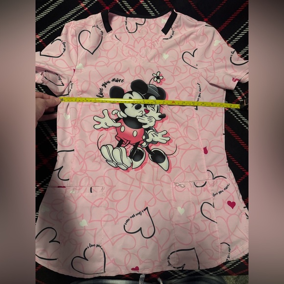 Disney Mickey and Minnie Valentine’s Day scrub top Infinity - Picture 2 of 4